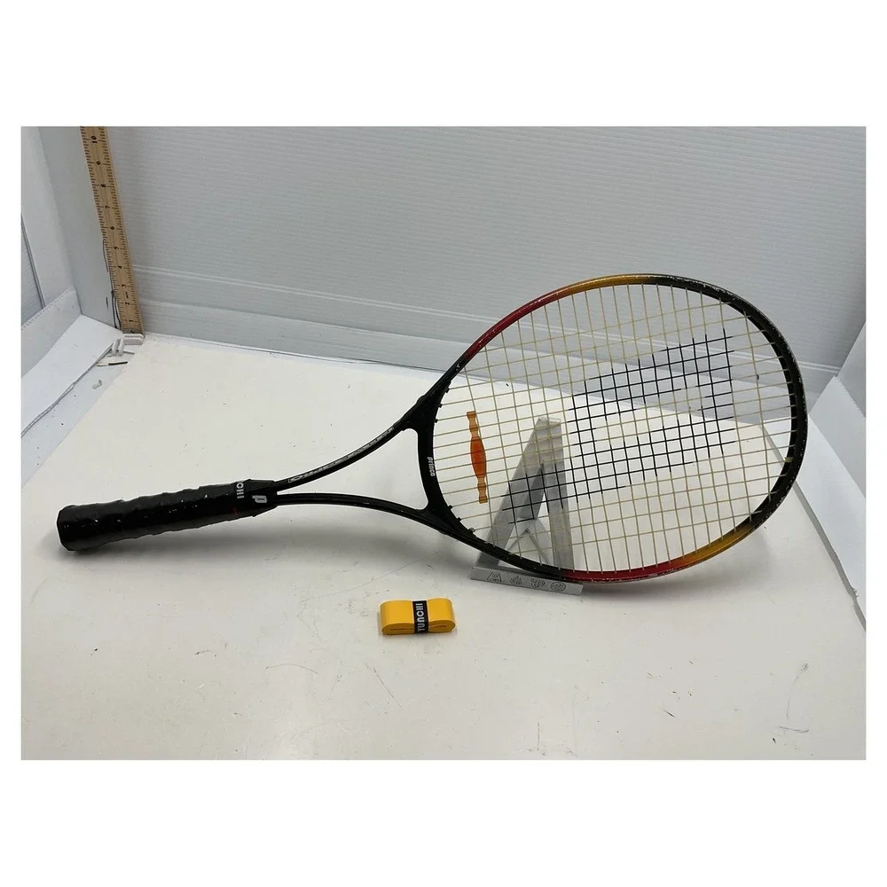 Prince Power Pro Tennis‎ Racket Black Red Yellow with Dampener & Extra Grip